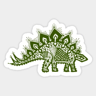 Stegosaurus Lace - Green Sticker